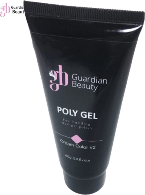 Polygel - polyacryl gel -cream color #2 - 60gr - gel nagellak - fantastische glans en kleurdiepte - uv en led-uithardbaar - kunstnagels en natuurlijke nagels