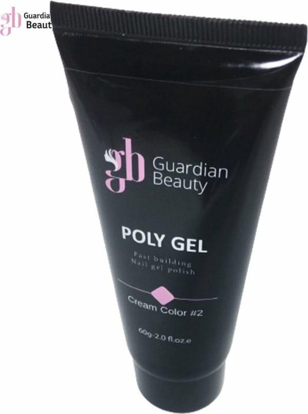 Polygel - Polyacryl Gel -Cream Color #2 - 60gr - Gel nagellak - Fantastische glans en kleurdiepte - UV en LED-uithardbaar - Kunstnagels en natuurlijke nagels