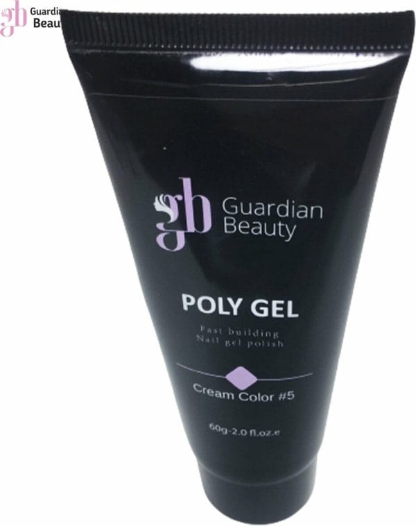 Polygel - Polyacryl Gel -Cream Color #5 - 60gr - Gel nagellak - Fantastische glans en kleurdiepte - UV en LED-uithardbaar - Kunstnagels en natuurlijke nagels