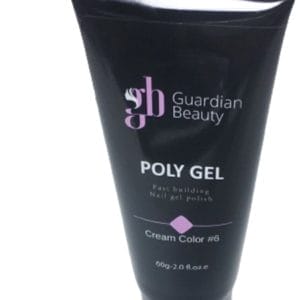 Polygel - Polyacryl Gel -Cream Color #6 - 60gr - Gel nagellak - Fantastische glans en kleurdiepte - UV en LED-uithardbaar - Kunstnagels en natuurlijke nagels