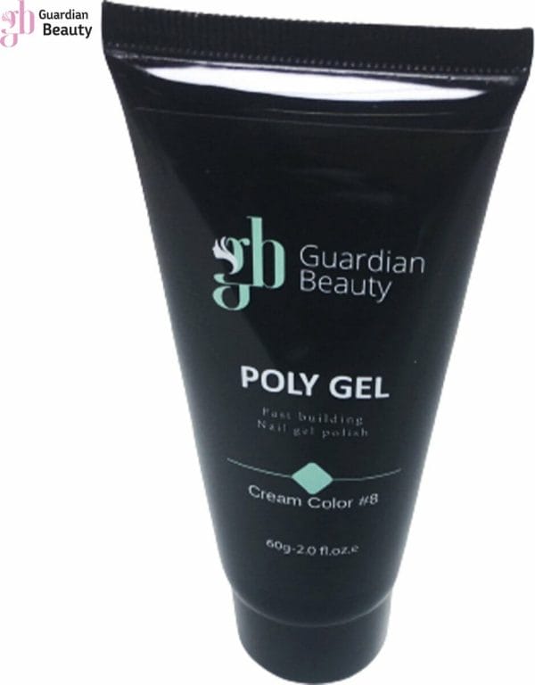 Polygel - Polyacryl Gel -Cream Color #8 - 60gr - Gel nagellak - Fantastische glans en kleurdiepte - UV en LED-uithardbaar - Kunstnagels en natuurlijke nagels