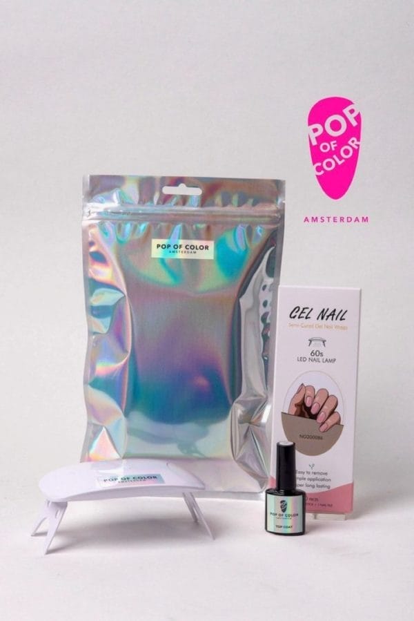 Pop of color amsterdam - starterset + biab transparent pink - gel nail wraps - uv nail wraps - gel nail stickers - gel nail foil - nail stickers - gel nagel wraps - uv nagel wraps - gel nagel stickers - nagel wraps - nagel stickers