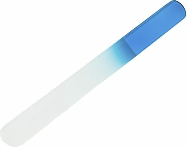 Premax-professionele pedicure-glasvijl-groot- 19. 5 cm- transparant blauw
