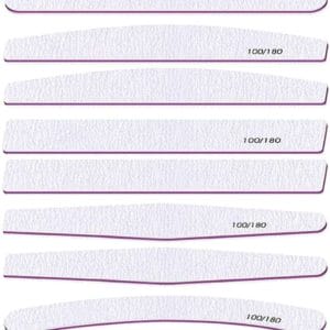 Professionele Nagelvijlen en een gratis bokkepoot - 100/180 grit - Nagelvijl Set van 10 stuks Voor Acryl En Gelnagels