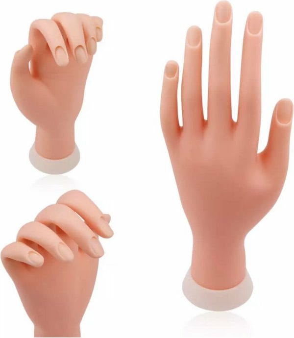 Professionele nagel oefenhand - Nail train - Flexible Bend Hand - Hand beweegbare- Manicure Nail Hand Training
