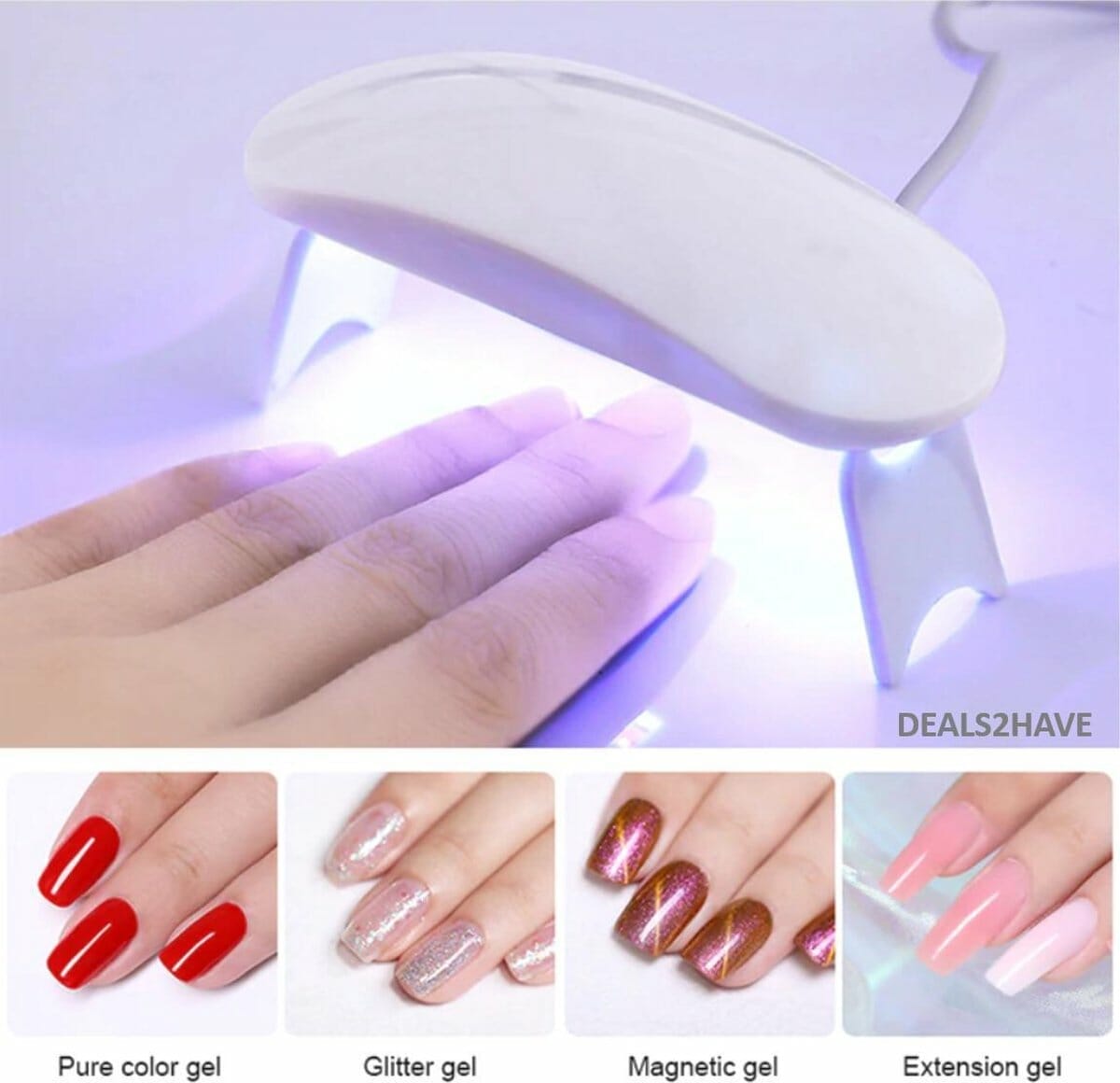 Professionele nagellak droger - set - werkt op usb - nagel lamp - nagellakdroger - nageldroger - uv - wit Professionele nagellak droger - set - werkt op usb - nagel lamp - nagellakdroger - nageldroger - uv - wit