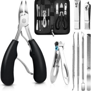 Professionele tienernagelknipper, set van 8 stuks nagels voor sterke tienernagels, set reparatiestaal, nagels, nagelsets, reparaties voor dikke en grote tienernagels