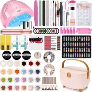RHYTHMFLAME Set van gel nagellak - Met UV Lamp - MEGA Set - Tool box - 24 kleuren - Topcoat en Basecoat - Nagel Cosmetica - Gel Polish - UV LED Lamp 48W - Solide nagellak - Nageljuwelen - Nagellak set - Damesgeschenk