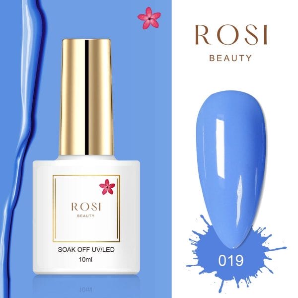 Rosi beauty gelpolish - gel nagellak - gellak - 10 ml - uv & led - blauw 019 wonderful blue