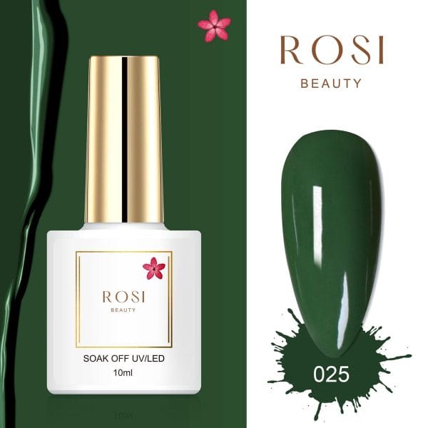 Rosi beauty gelpolish - gel nagellak - gellak - 10 ml - uv & led - groen 025 olive green