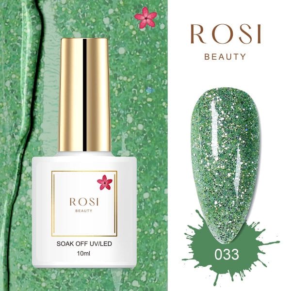 ROSI Beauty Gelpolish - Gel nagellak - Gellak - 10 ML - UV & LED - Groen 033 Shiny Bright Green