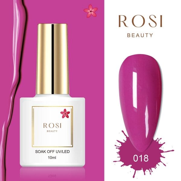 ROSI Beauty Gelpolish - Gel nagellak - Gellak - 10 ML - UV & LED - Paars 018 Pure Purple