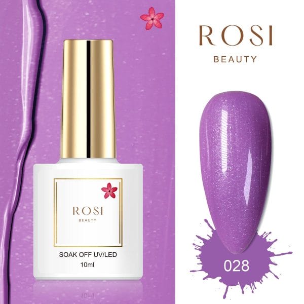 Rosi beauty gelpolish - gel nagellak - gellak - 10 ml - uv & led - paars 028 shiny violet