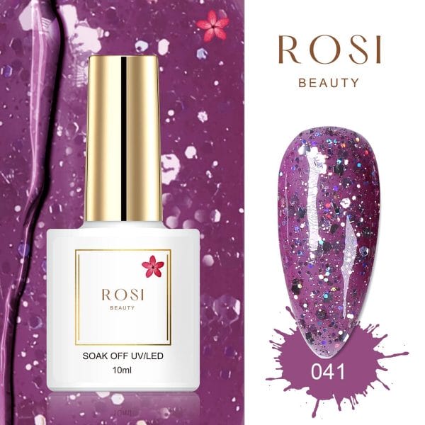 Rosi beauty gelpolish - gel nagellak - gellak - 10 ml - uv & led - paars 041 party violet