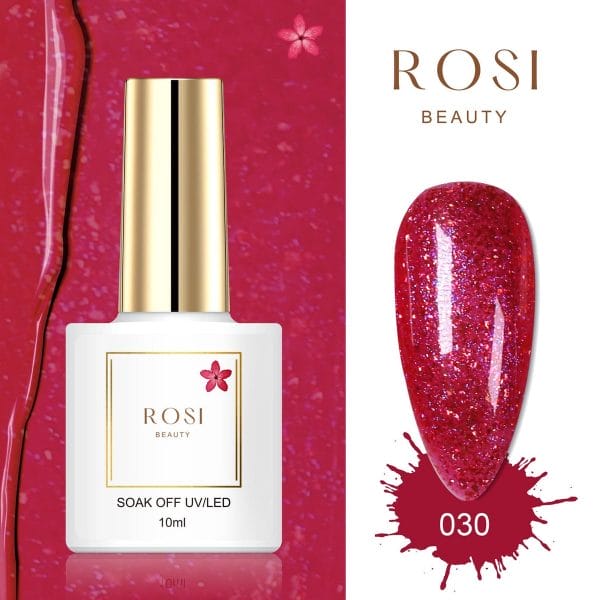 ROSI Beauty Gelpolish - Gel nagellak - Gellak - 10 ML - UV & LED - Rood 030 Shiny Red