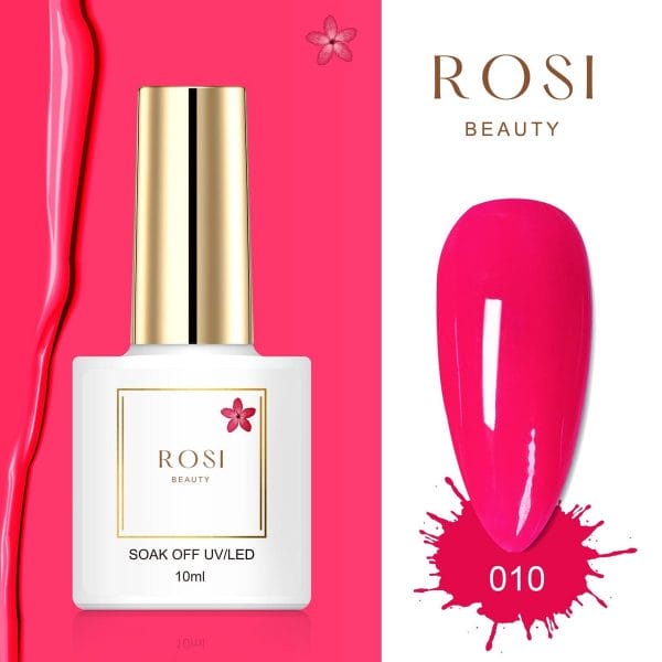 Rosi beauty gelpolish - gel nagellak - gellak - 10 ml - uv & led - roze 010 bright pink