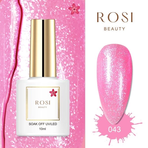 ROSI Beauty Gelpolish - Gel nagellak - Gellak - 10 ML - UV & LED - Roze 043 Shiny Bright Pink