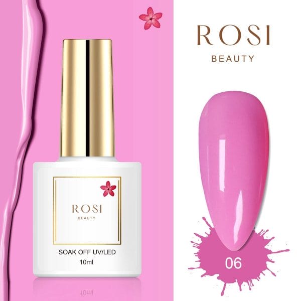 Rosi beauty gelpolish - gel nagellak - gellak - 10 ml - uv & led - roze 06 classic pink