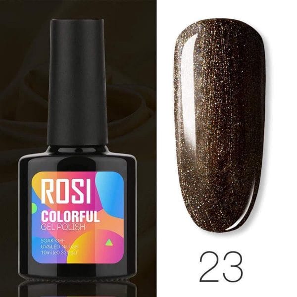 ROSI Gelpolish - Gel nagellak - Gellak - UV & LED - Bruin 023 Shiny Brown