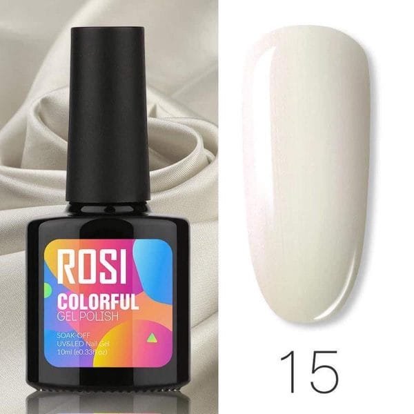 ROSI Gelpolish - Gel nagellak - Gellak - UV & LED - Wit 015 Laced Cream