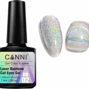 Rainbow cateye gellak RB02 - Gellak 7,3ml - Nailart - Nagelversiering - Nagelverzorging - Nagelstyliste - Glitters - Cateye nagels