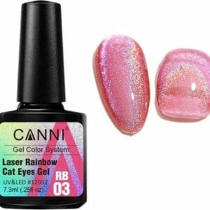 Rainbow cateye gellak RB03 - Gellak 7,3ml - Nailart - Nagelversiering - Nagelverzorging - Nagelstyliste - Glitters - Cateye nagels
