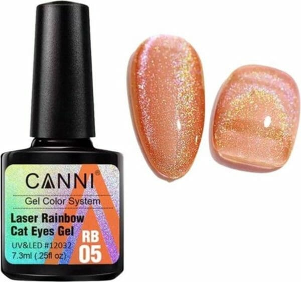 Rainbow cateye gellak rb05 - gellak 7,3ml - nailart - nagelversiering - nagelverzorging - nagelstyliste - glitters - cateye nagels