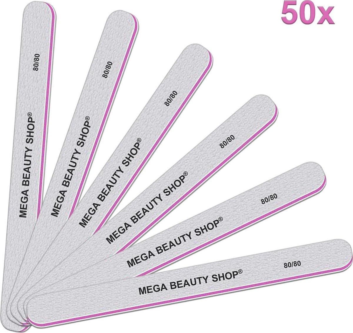 Rechte vijlen zebra 80/80 - 50st. Nagel vijlen- nagels Rechte vijlen zebra 80/80 50st.