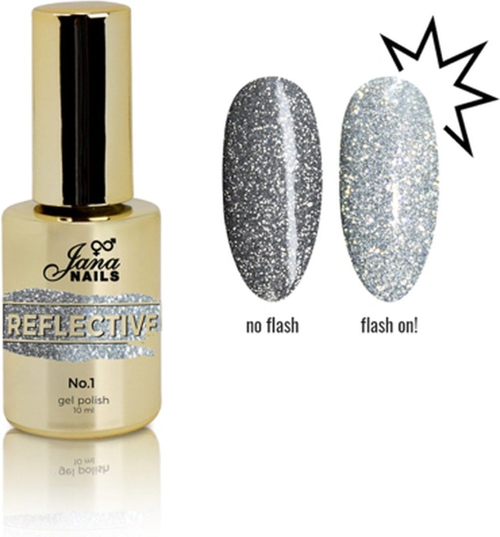 Reflective gellak - professionele glitter gellak 10 ml no 1 - jana nails Reflective gellak - glitter gellak no 1 - jana nails