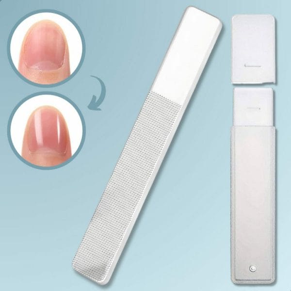Renalux - nano glazen nagelvijl - nagelverzorging - glasvijl - nagelvijl - transparant - met gratis hoesje