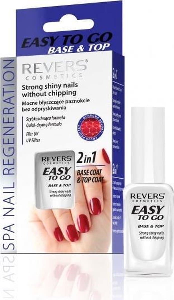 Revers strong shiney nails without chipping 2in1 top- basecoat