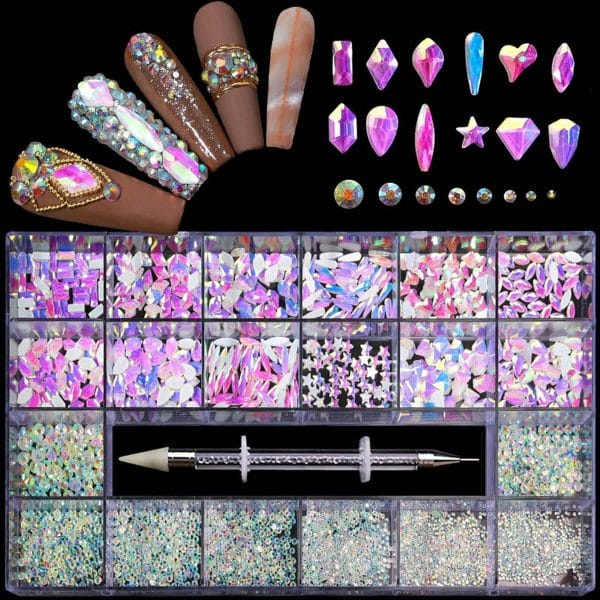 Rhinestones - 3100 stuks- #15 Nagelsteentjes - Decoratie - Acrylnagels - Gelnagels - Nagel s- Nagelstyliste - Nagelstudio - Gellak - Vormen nagelsteentjes