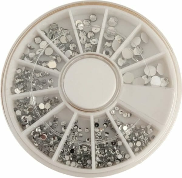 Rhinestones zilver - rhinestones steentjes - strass steentjes - nagel diamantjes - nail art set - odaani