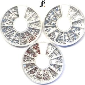 Rhinestones/3D Nail Art/ Strass Steentjes/Nagel Decoratie/Set 3 x Carrousel
