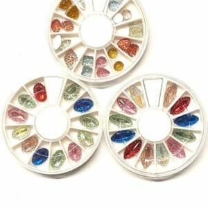 Rhinestones/Diverse 3D Nail Art/Nagel Decoratie/Set 3 x Carrousel