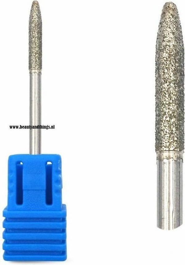 Roestvrij staal diamant freesbitje D4-C blauw bitje - bitjes - manicure - pedicure - voor nagelfrees - opzetstuk