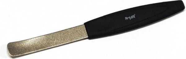 Rojafit professionele voet & hand nagel vijl - softgrip - saffier - 18,5 cm. - zwart
