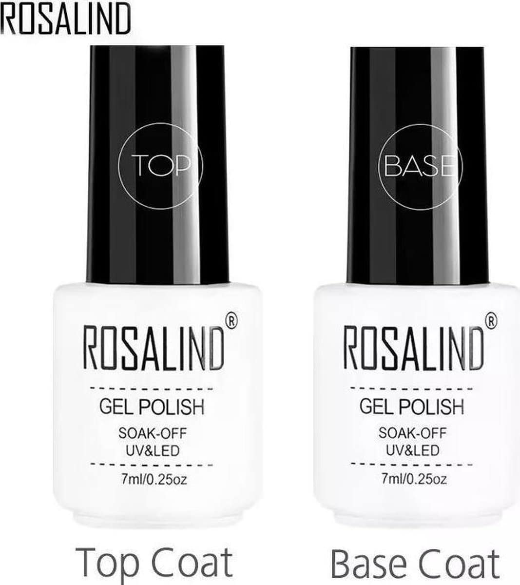 Rosalind - Base & Top & coat nagellak set - Gel nagellak - UV gellak set - Topcoat - - over gelnagels