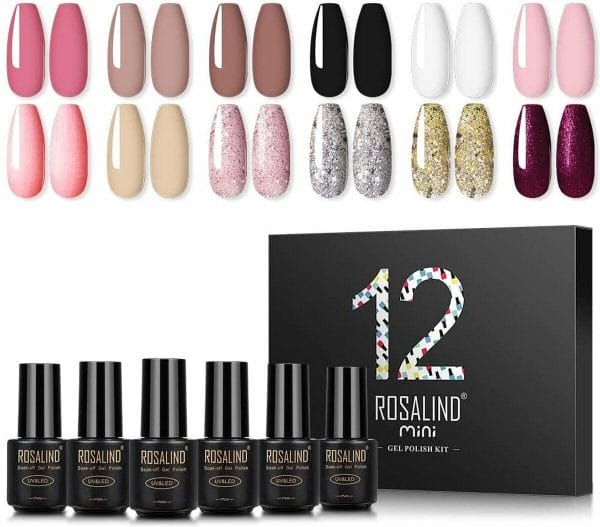 Rosalind Gel Polish Set 14P - voor Manicure - 12 Stuks - Uv Kleuren, kleurcode 12-11 - Gel Nagellak Semi Permanente Hybrid - Nail Art Gel Lak set & Kits RATC12-11