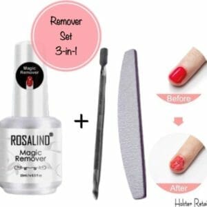 Rosalind Magische Gellak Remover Set - Inclusief Gratis Bokkenpootje + Vijl - 15 ml Nail Polish Remover