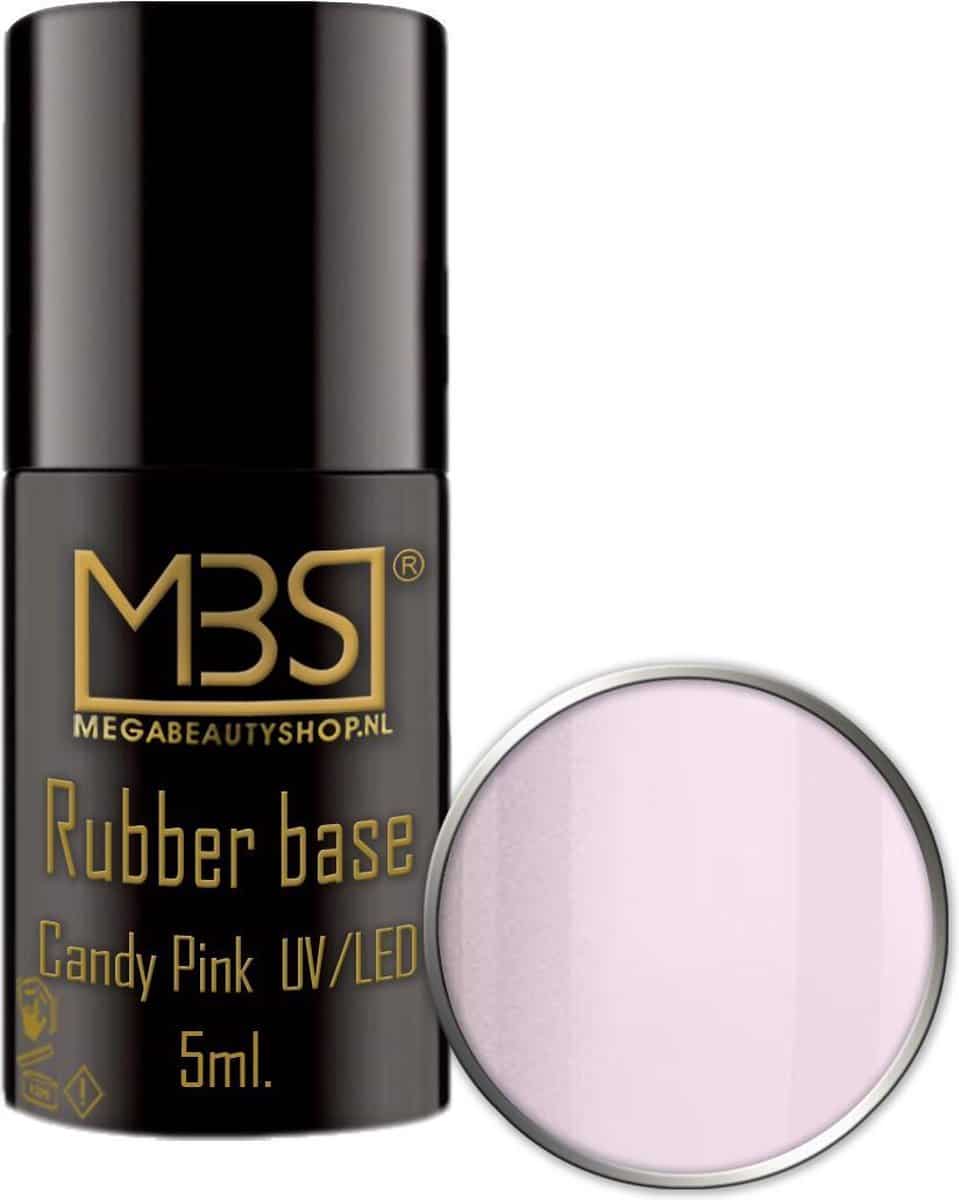 Rubber Base Candy pink 5ml./Rubber topcoat/Rubber gel/Rubber gellak