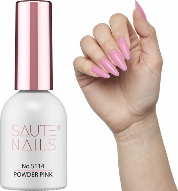Saute nails roze uv/led gellak 8ml. - s114 powder pink