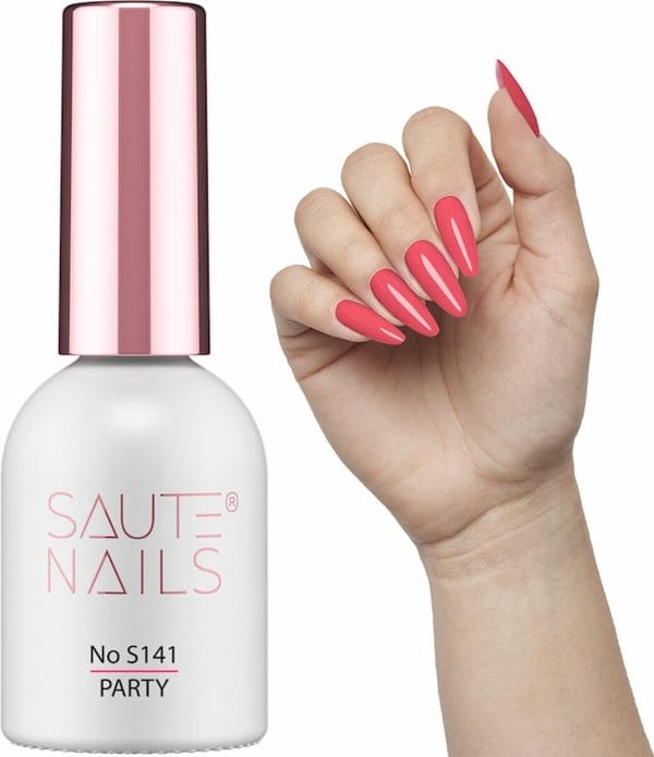 Saute nails roze uv/led gellak 8ml. - s141 party