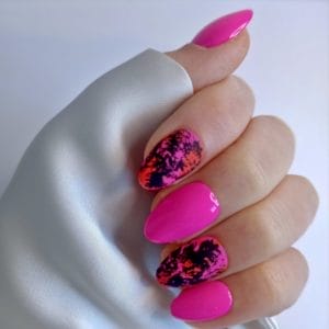 SD Press on Nails - B-192 - Plaknagels - Nagelset 20 Nagels - Neon Roze Pink - Gellak - Nagellak - XS Stiletto Nageltips - Nepnagels met Lijm - Kunstnagels - Nail Art - Handmade - Valse nagels - Nagelvijl - Accessoires - Neon Nagels