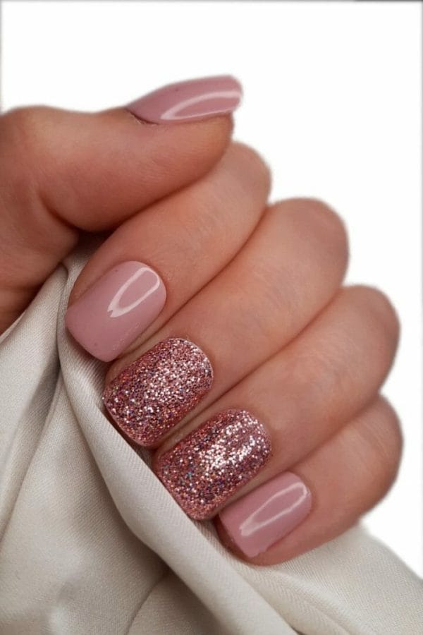 Sd press on nails - b-series - plaknagels - nagelset 20 nagels - b3 roze glitter - gellak - nagellak - kort recht- nageltips - nepnagels met lijm - kunstnagels - nail art - handmade - valse nagels - nagelvijl - accessoires - korte nagels -square tips