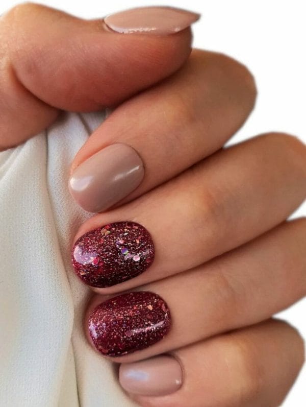 Sd press on nails - b-series - plaknagels - nagelset 20 nagels - b81 nude roze glitter - gellak - nagellak - kort naturel - nageltips - nepnagels met lijm - kunstnagels - nail art - handmade - valse nagels - nagelvijl - accessoires - korte nagels