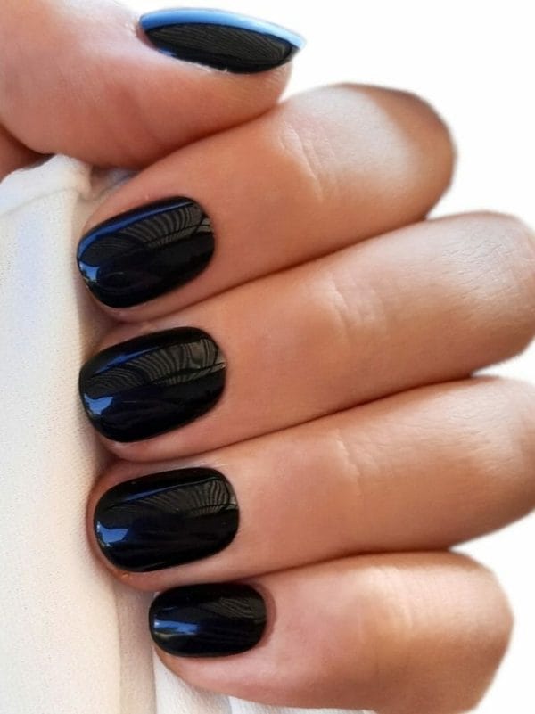 Sd press on nails - b-series - plaknagels - nagelset 20 nagels - b89 zwart - gellak - nagellak - kort naturel - nageltips - nepnagels met lijm - kunstnagels - nail art - handmade - valse nagels - nagelvijl - accessoires - korte nagels - zwarte nagels