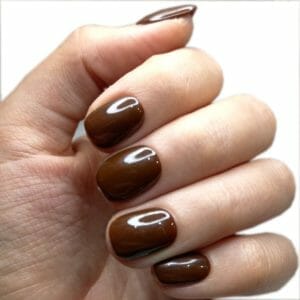 SD Press on Nails - B139 - Plaknagels met nagellijm - Kort Naturel Kunstnagels - Bruin - Set 20 Nagels