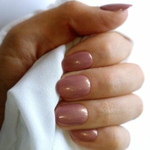 SD Press on Nails - B150 - Plaknagels met nagellijm - XS Almond Kunstnagels - Nude Shimmer - Set 20 Kunstnagels handgemaakt van gellak