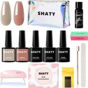 SHATY® BIAB Starter Pakket - The Nude - Builder In A Bottle - BIAB Nagellak - BIAB Set - Inclusief E-Book t.w.v €19,99 & Handleiding